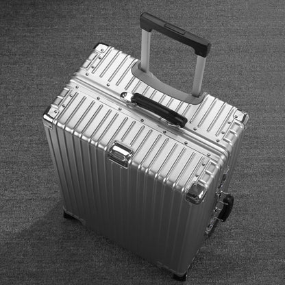 All Aluminum Magnesium Carry on Luggage Airline Approved, Hardside Carry on Suitcase with TSA Lock, Zipperless Luggage Checked Luggage Metal Rolling Luggage for Travel, Business