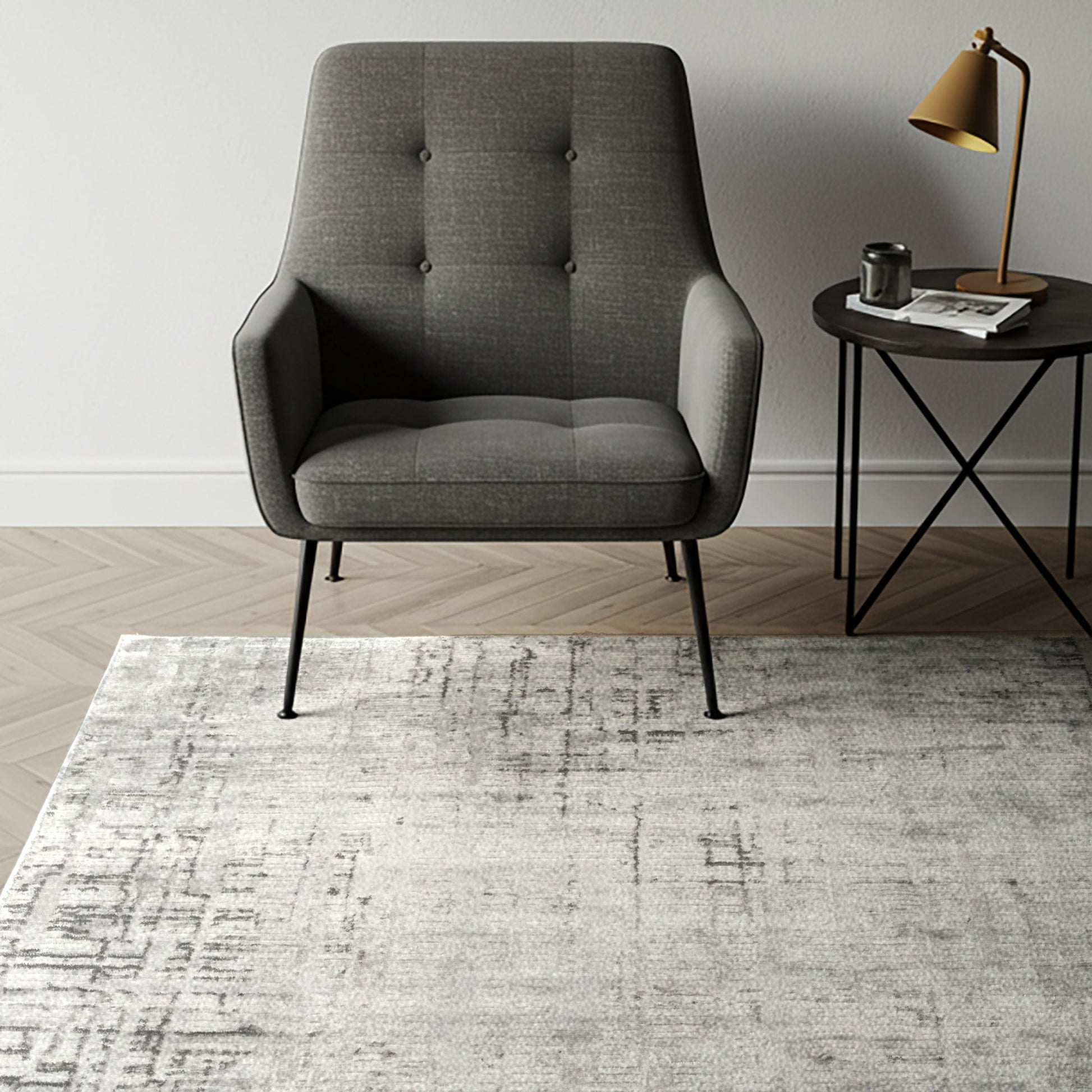 Divina Area Rug, Aloma Cream & Gray, 8’8” x 13’