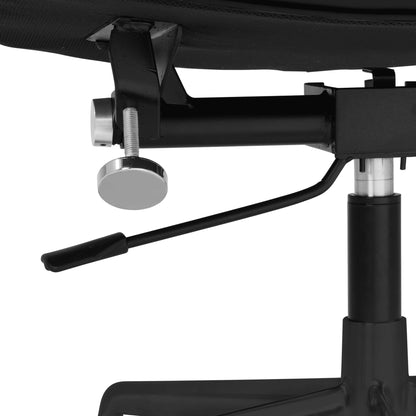 Mid Back Genuine Leather Office Chair, Adjustable Height and Liftable Swivel Computer Chair with Rolling Casters for Home Office Use, Black