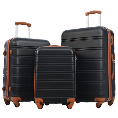 Luggage Sets 3 Piece, Hardside Expandable Ultra Durable PC Lightweight Carry On, Travel Suitcase Set with TSA Lock Spinner Wheels, Multicolor Purple