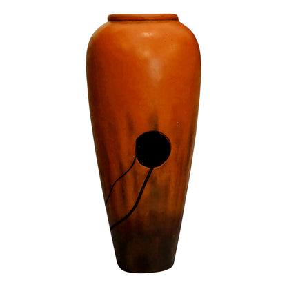 30.7in High Floor Contemporary Vase Water Fountain with LED Lights for Home and Garden Decor