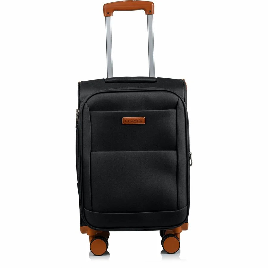 CHAMPS Classic Collection, 3-piece Softside Luggage set, Black