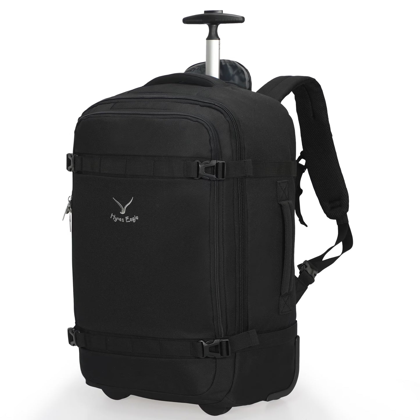 Hynes Eagle 22" Hybrid Carry-On Luggage, Softside Rolling Backpack, Grey