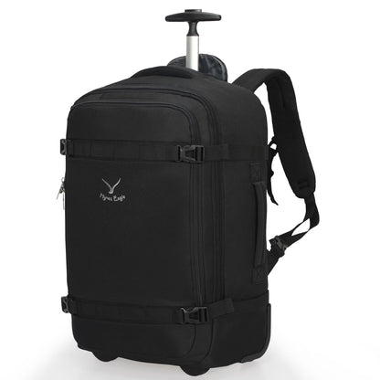 Hynes Eagle 22" Hybrid Carry-On Luggage, Softside Rolling Backpack, Grey