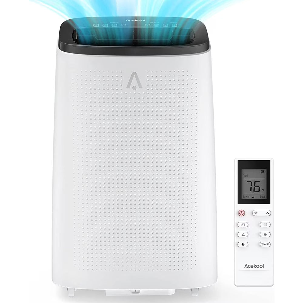 EastVita Portable Air Conditioner 8000 BTU, Air Conditioners for Room up to 350 sq.ft.(15x20 ft2), Compact Indoor AC Unit, Window Installation Kit & Remote Control for Home Office White
