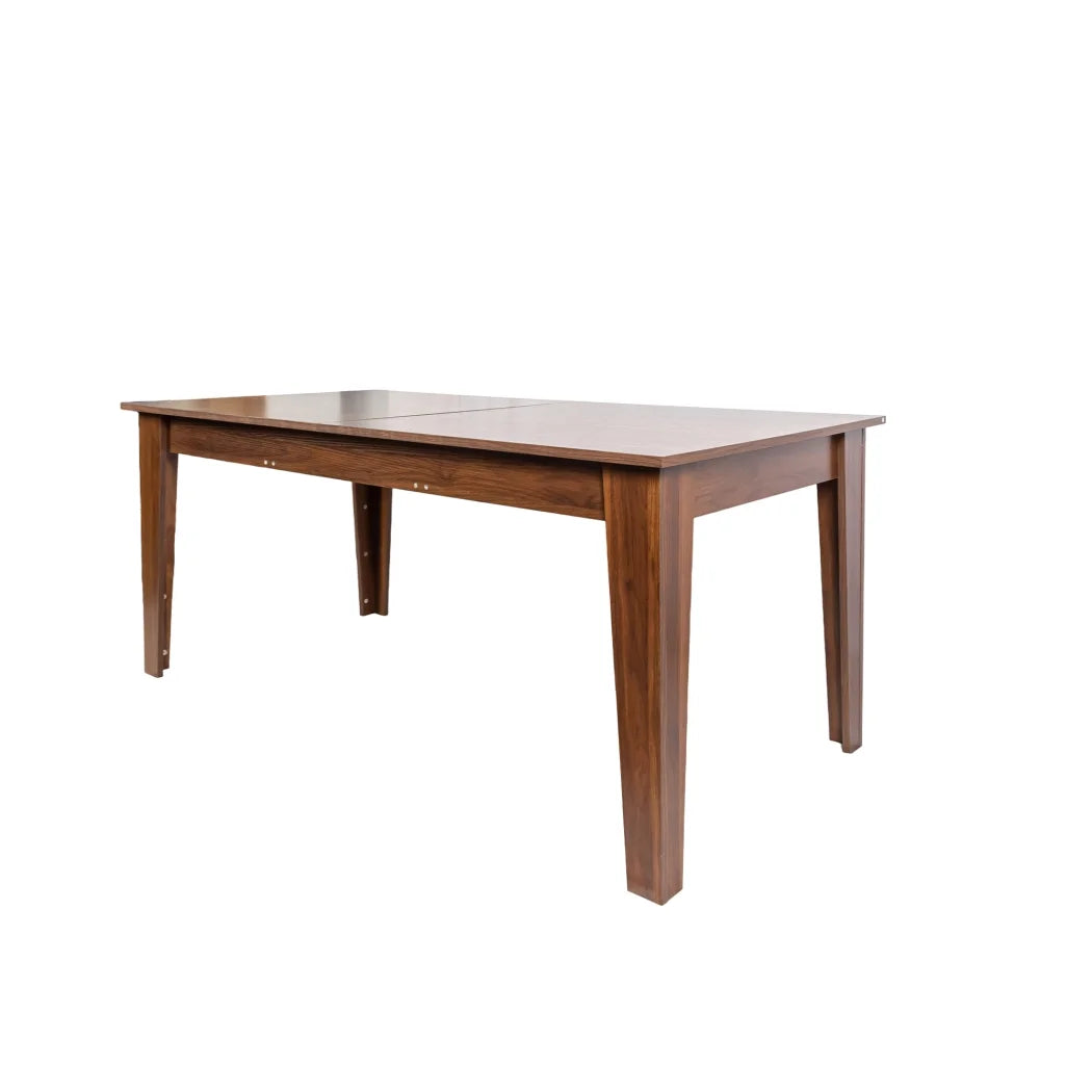 106" Expandable Dining Table for Small Spaces, Space-Saving Extendable Kitchen Table with Scratch-Resistant Surface, Multi-Functional Walnut Finish for Family Meals & Home Office Use