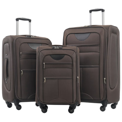 EUROCO 3 Piece Softside Luggage Set,Expandable Suitcase Set with TSA Lock and Spinner Wheels,Lightweight Suitcase for Men Women(20",24",28"),Black