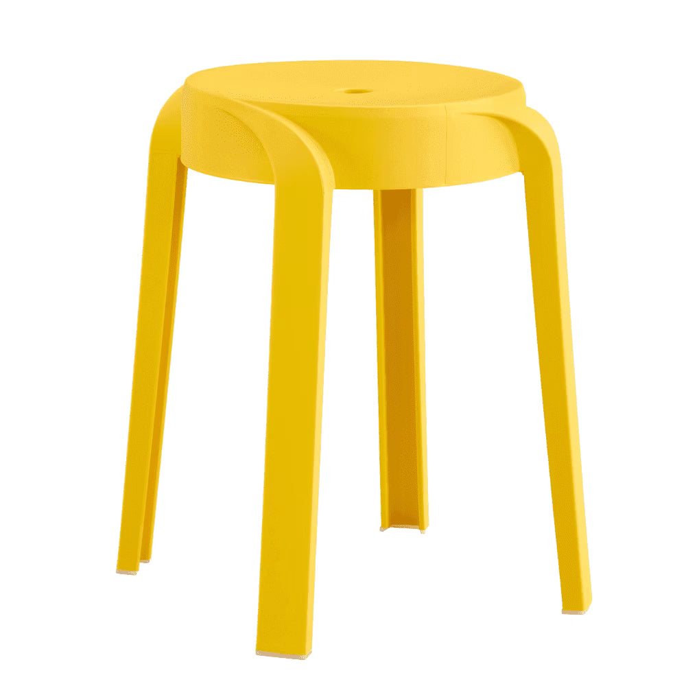 MIFI 6 Pack Stackable Classroom Stools Plastic Stools Nesting Stools Colorful Round Stools Indoor Outdoor Flexible Seating Decorative Stools Chairs for Home Office School Classroom Mustard