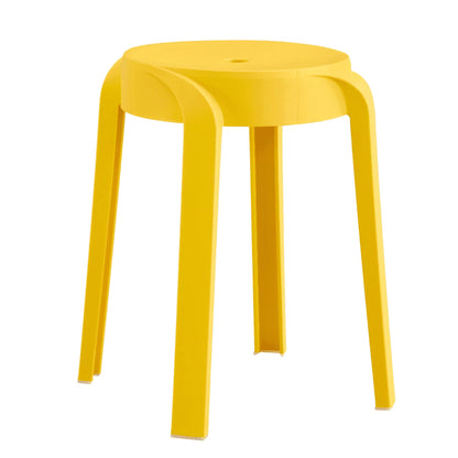 MIFI 6 Pack Stackable Classroom Stools Plastic Stools Nesting Stools Colorful Round Stools Indoor Outdoor Flexible Seating Decorative Stools Chairs for Home Office School Classroom Mustard