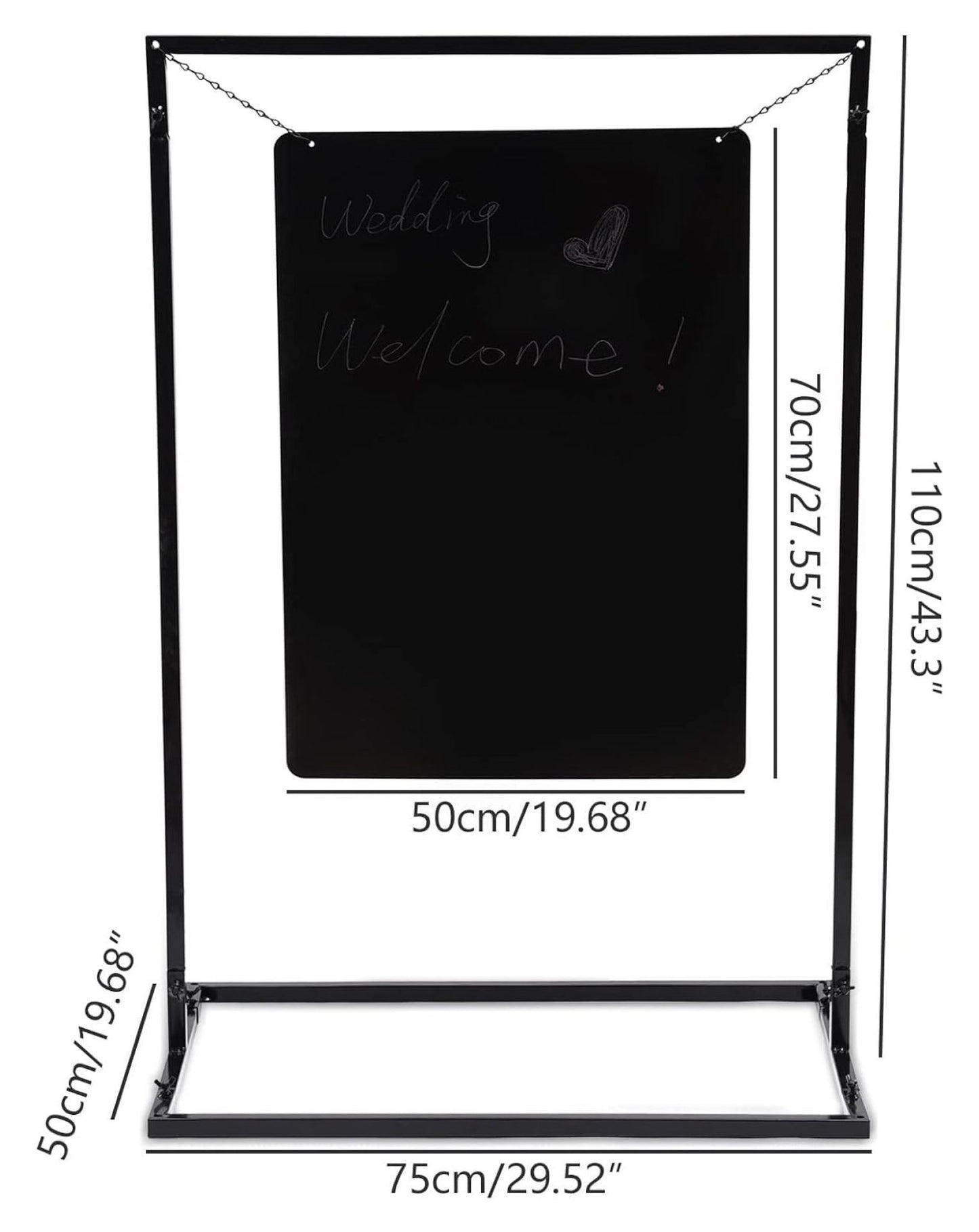 43" Arch Wedding Welcome Sign Backdrop Stand with Bases for Ceremony, Party Photo Booth Decor Frame Event Garden Arch Abor Photography Background Display Rack Balloon Flower Decor