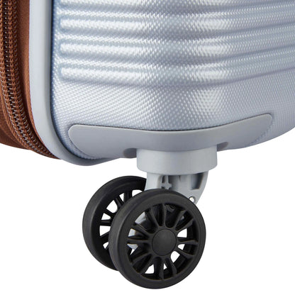 DELSEY PARIS Freestyle 24" Medium Checked Expandable Spinner Luggage, Platinum