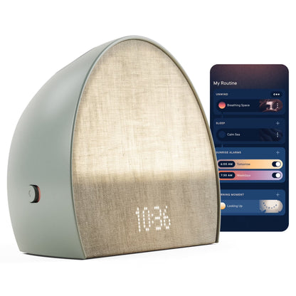 Hatch Restore 2 Sunrise Alarm Clock, Sound Machine, Smart Light (Putty) Your Bedside Sleep Guide, White Noise, Custom Sleep Routines, Dimmable Clock, Deep Sleep, Gentle Alarm, Wake Up Rested