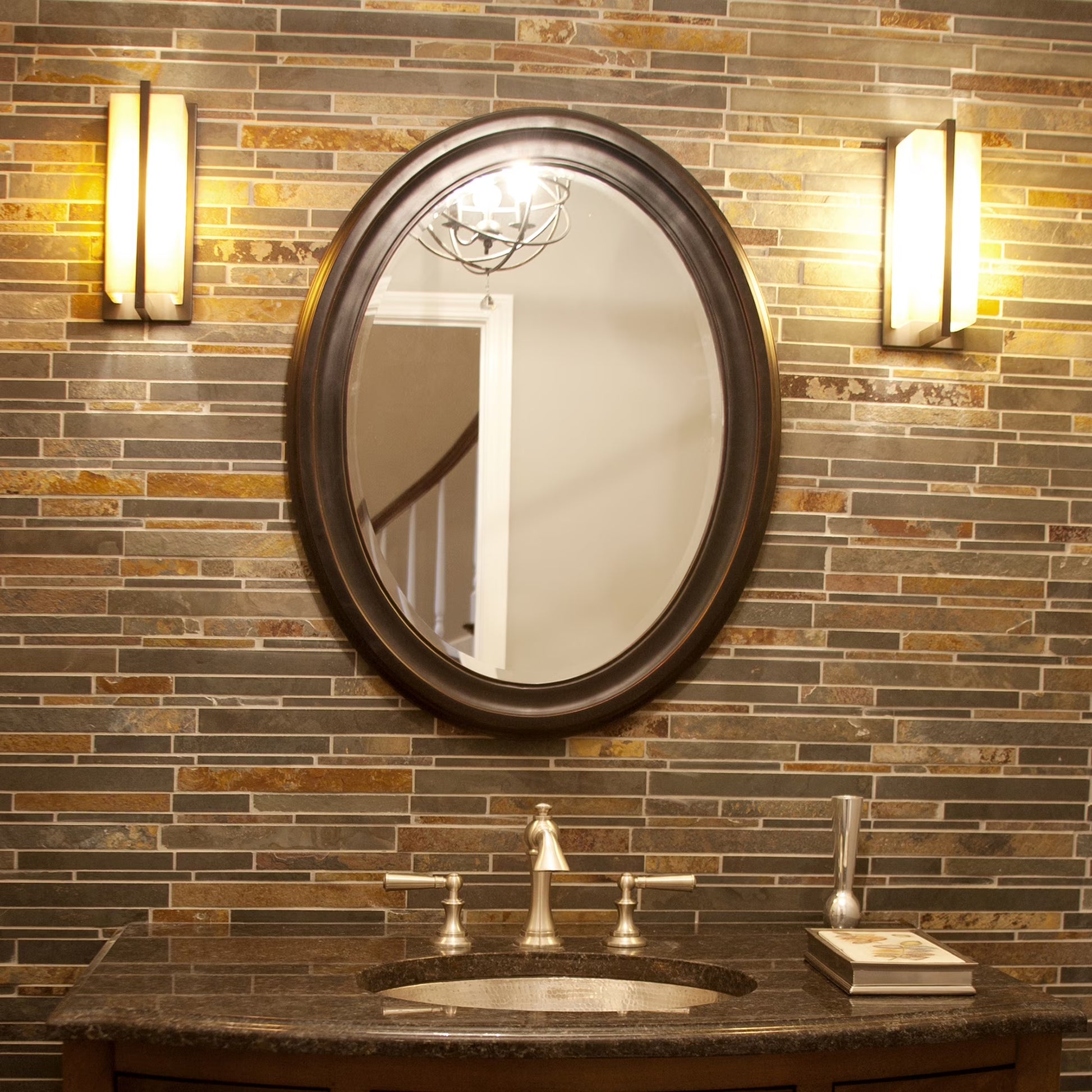 Tyler Dillon George Oval Matte Black Wall Mirror
