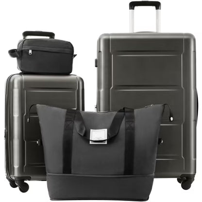 imerelez 2 Piece Luggage Set with Bags Expanable Spinner Wheels ABS Lightweight Suitcase with TSA Lock 20inch+28inch