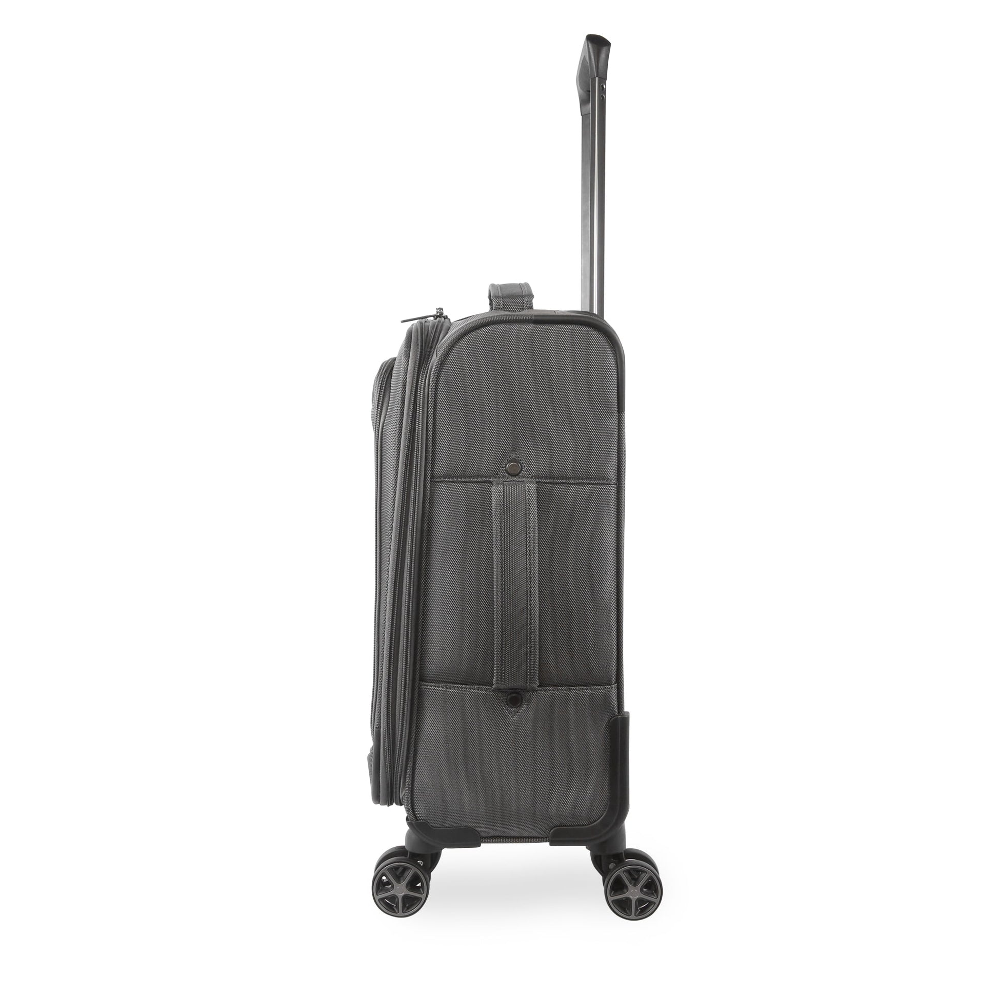 Brookstone Harbour 22" Softside Carry-on Spinner Luggage - Dark Charcoal