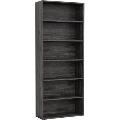 IRONCK Bookshelves Floor Standing 6 Tier 70in Tall for Home Office, White