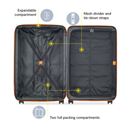 Securitech by Delsey, Citadel 31" Large Checked Hardside Spinner Luggage Green