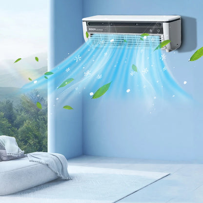 FYHALE 5,000 BTU Wall Mounted Air Conditioner with Remote Control, Digital Display, Cool up to 150 Sq. Ft., Perfect for Small Bedroom, Living Room, Home Office, White