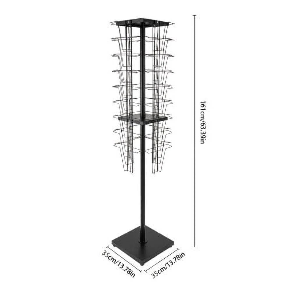 Modern Rotating Brochure Display Stand Detachable Magazine Rack With 36 Pockets
