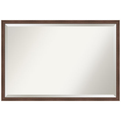 Amanti Art Florence Silver Beveled Wall Mirror 31.75 x 41.75 in.