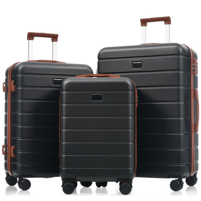 Premium ABS Travel Luggage Set , 3-Piece TSA Lock Suitcase Ensemble with 20, 24, and 28 Inch