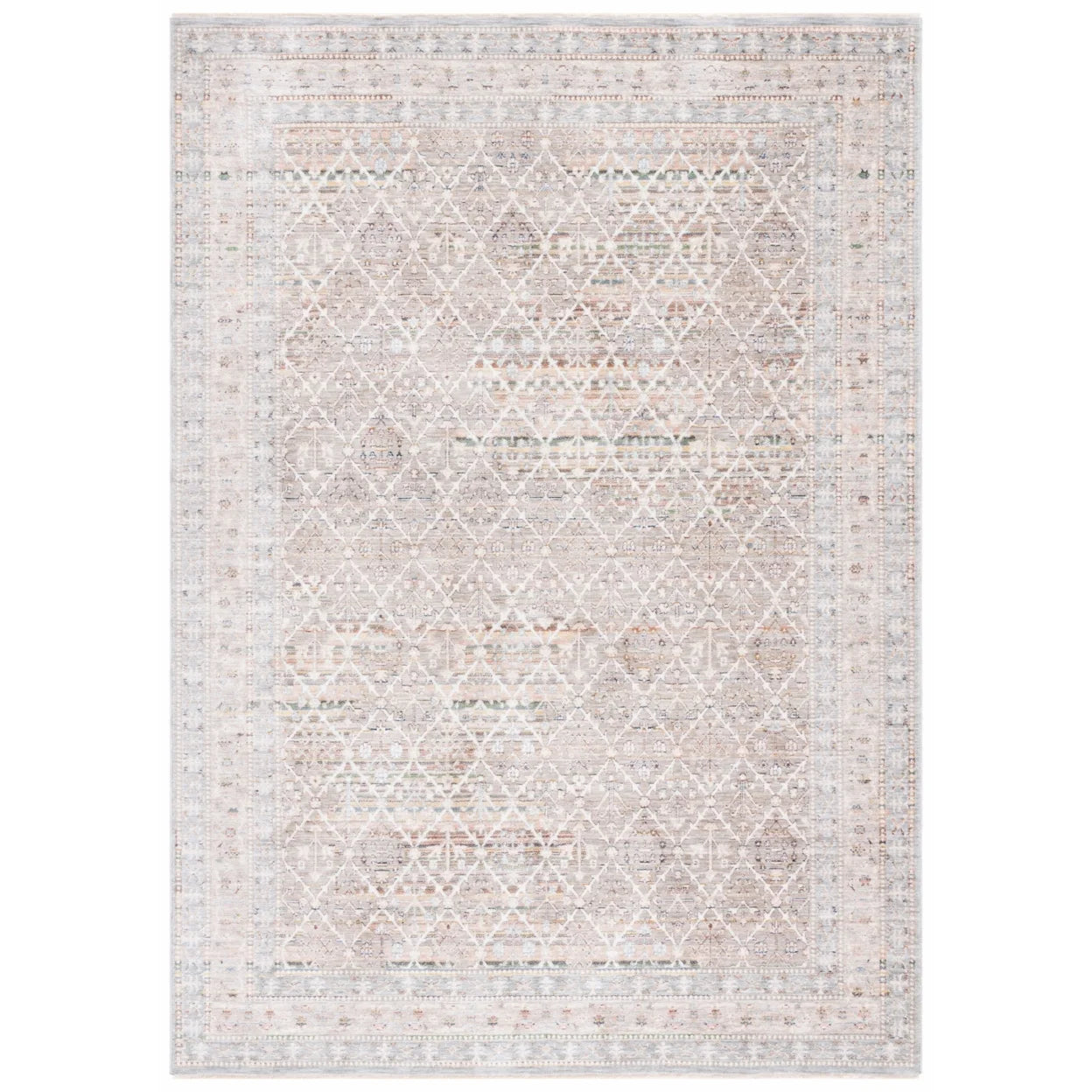 SAFAVIEH Princeton Ema Geometric Area Rug, Ivory/Blue, 8' x 10'