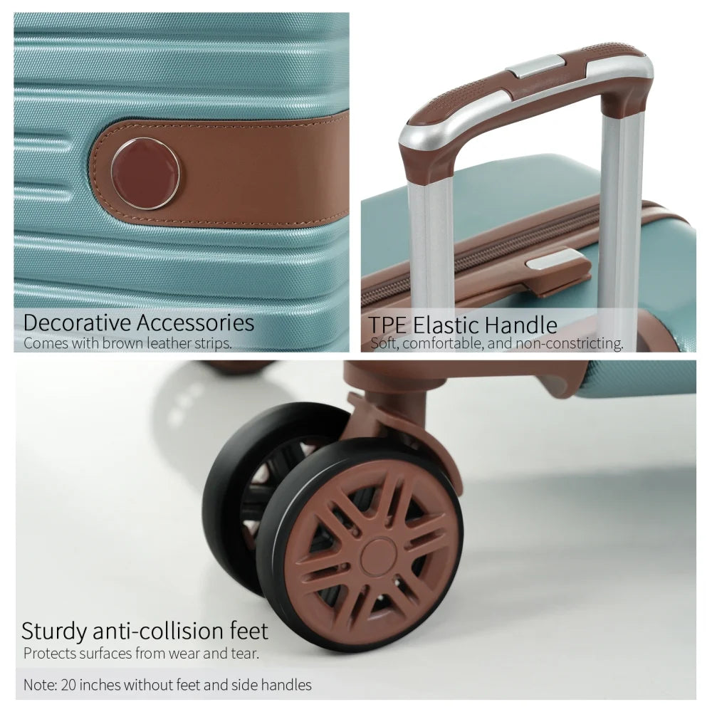 Hardshell Luggage Set with TSA Lock, 360° Spinner Wheels, Lightweight Durable Travel Suitcases