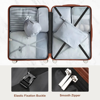 Premium ABS Travel Luggage Set , 3-Piece TSA Lock Suitcase Ensemble with 20, 24, and 28 Inch