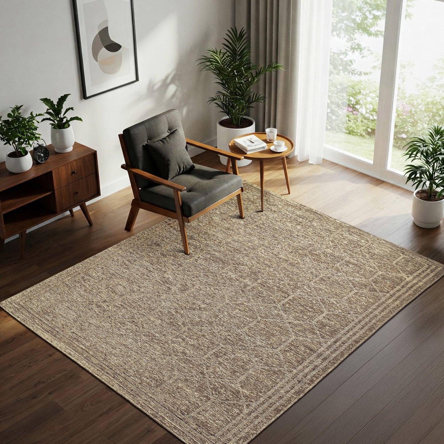 Avante Area Rug, Limuel Beige, 5’ x 7’
