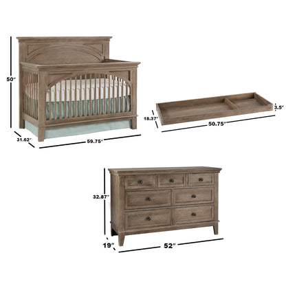 Imagio Baby Lisbon 3-piece Nursery Set, Sandwash