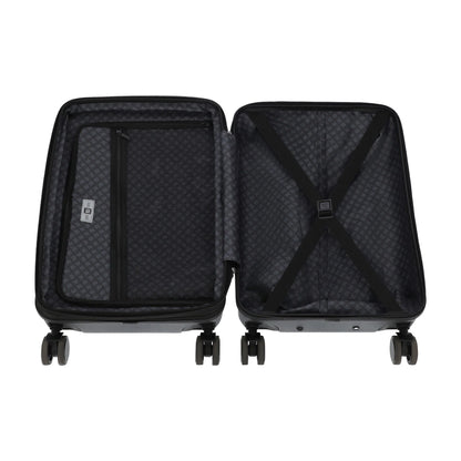 Yellowstone 22.5 Inch Carry On Luggage, Dutton Ranch Hardshell Rolling Suitcase with Spinner Wheels, Black