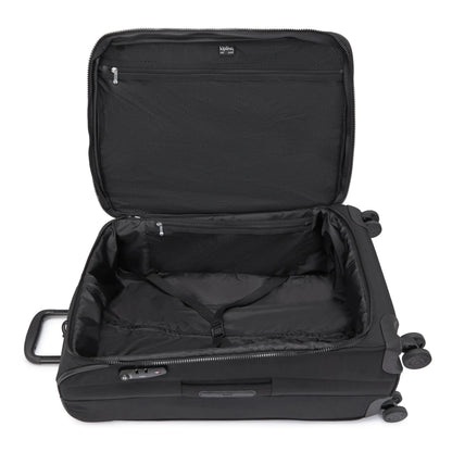 Kipling New Youri Spin Medium 4 Wheeled Rolling Luggage Black Noir