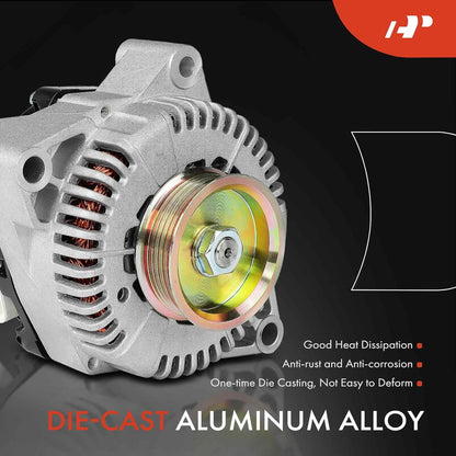 A-Premium Alternator Compatible with Ford Taurus & Mercury Sable, 2002 2003 2004 2005, V6 3.0L, 12V 120A/130A 6 Groove 75mm Pulley Clockwise, Replace# 2F1UBB, 2F1Z10346BA