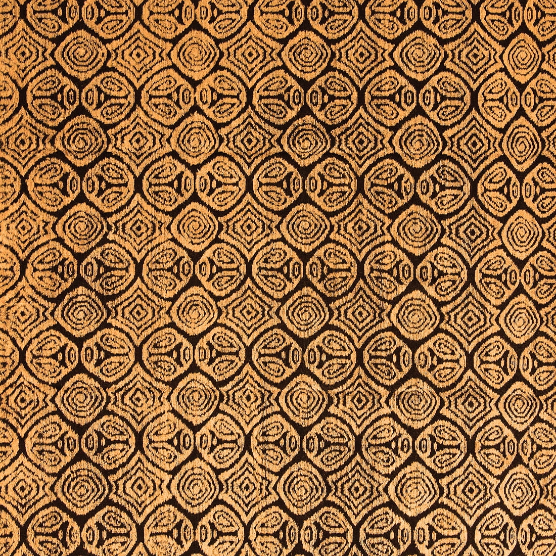 Ahgly Company Indoor Rectangle Abstract Orange Modern Area Rugs, 2' x 3'