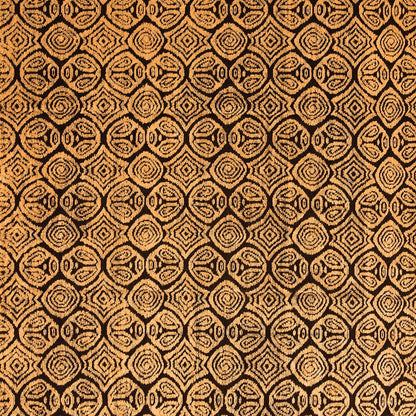 Ahgly Company Indoor Rectangle Abstract Orange Modern Area Rugs, 2' x 3'