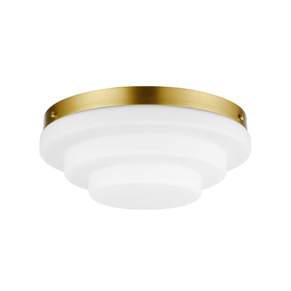 Globe Electric 91005474 Devo 2 Light 12" Wide Flush Mount Ceiling Fixture - Brass