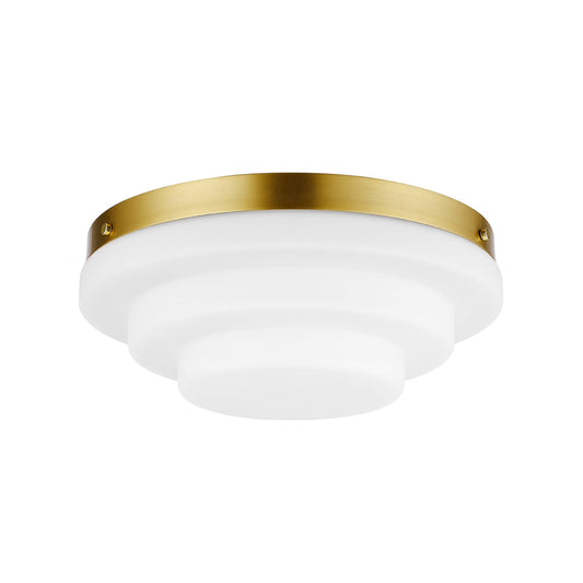 Globe Electric 91005474 Devo 2 Light 12" Wide Flush Mount Ceiling Fixture - Brass