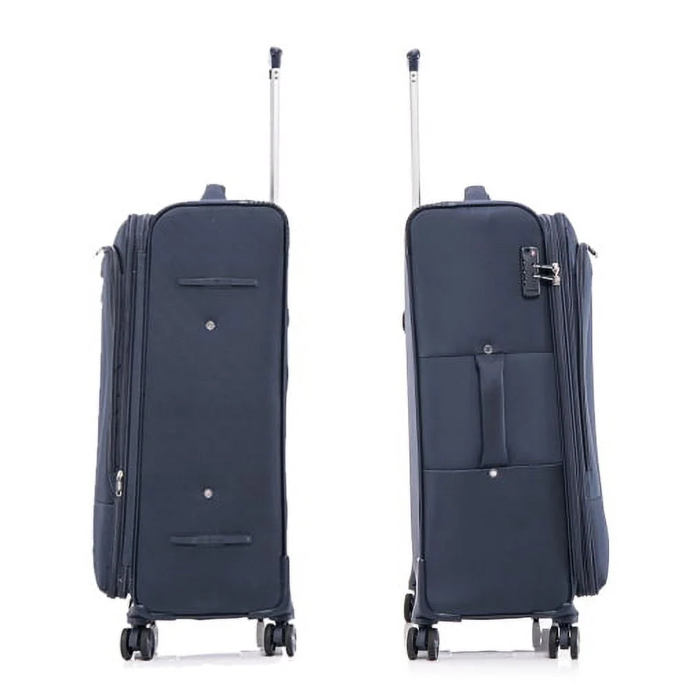 Four-piece fabric luggage set, expandable suitcase for travel, school and business trip (20/24/28/32in)