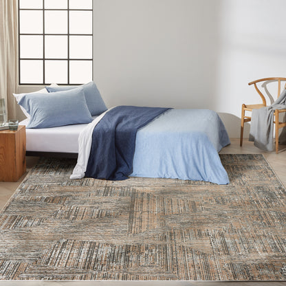 Calvin Klein Luminosity Black Ivory Area Rug, 7'10' x 9'10'