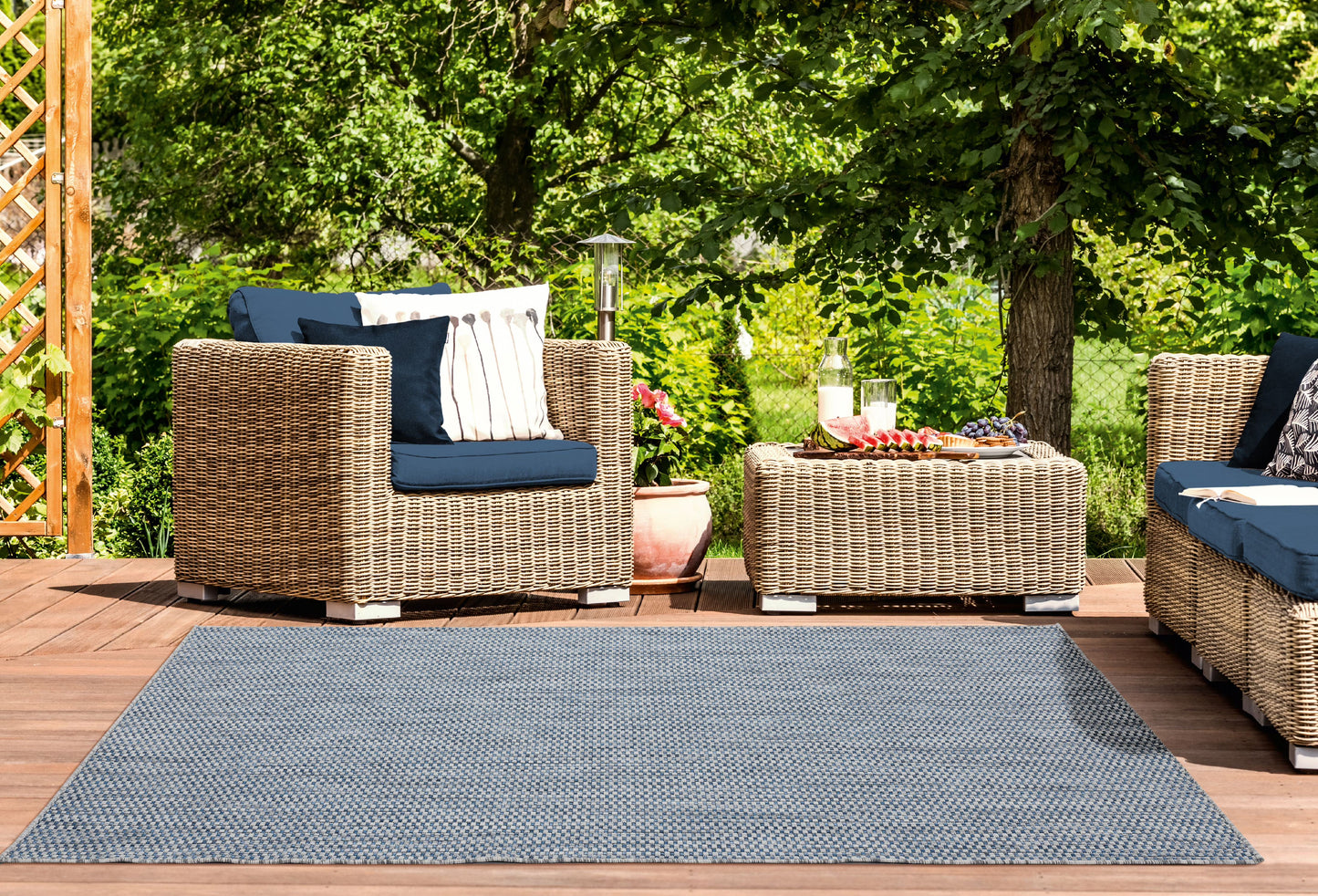 United Weavers Mali Attara Contemporary Geometric Area Rug, Blue, 5'3" x 7'6"