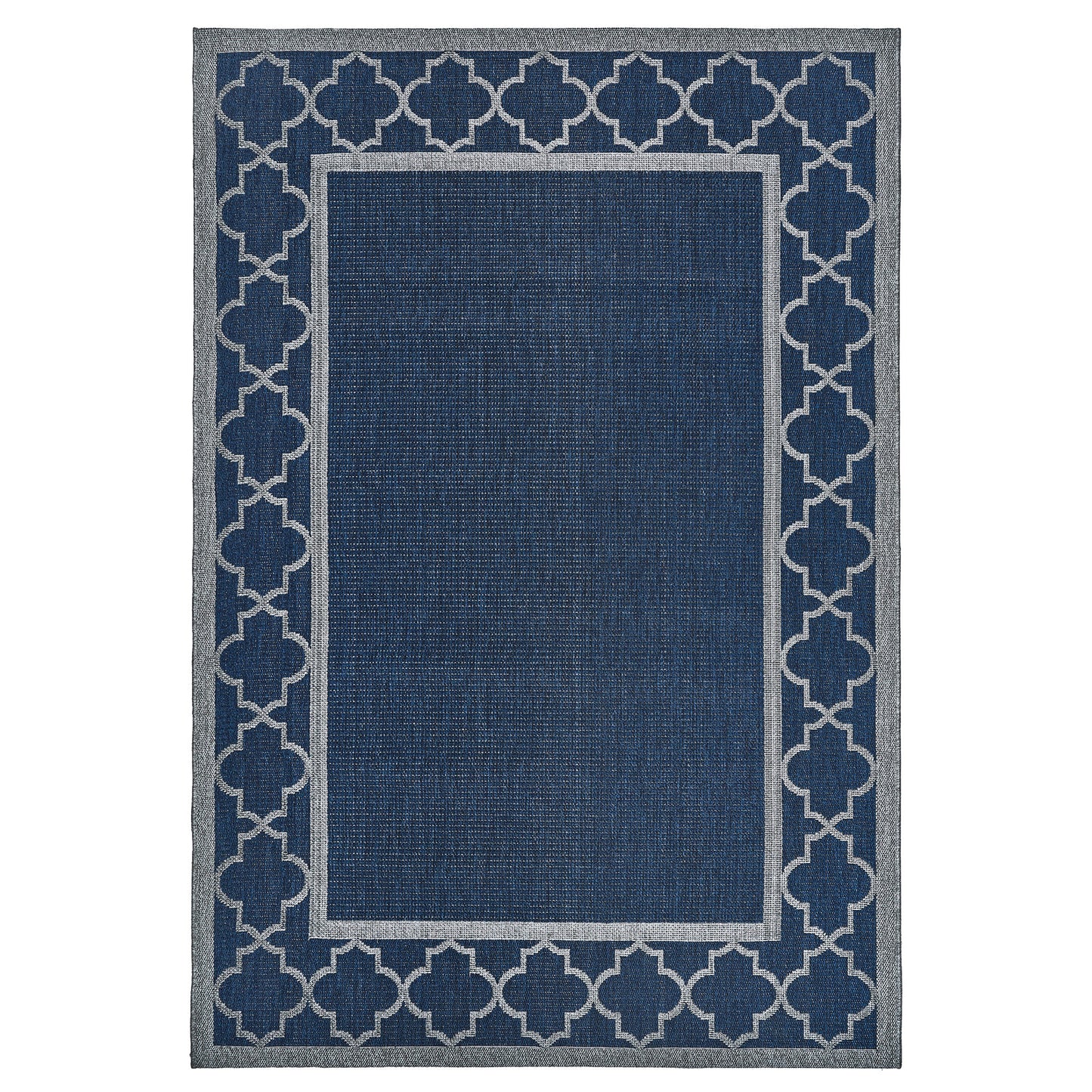 Laguna Indoor/Outdoor Area Rug, Simeon Navy Gray, 6’6” x 9’6”