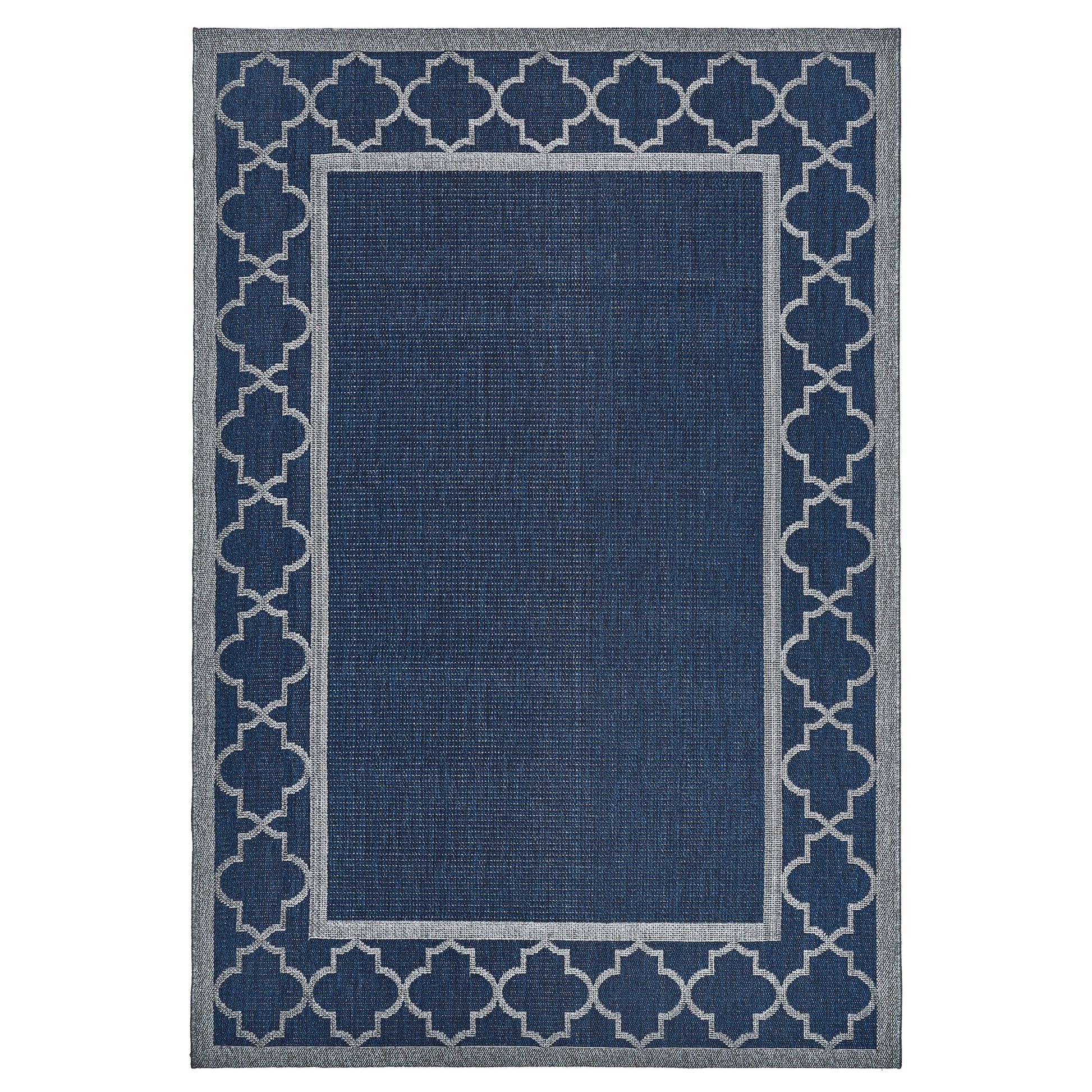 Laguna Indoor/Outdoor Area Rug, Simeon Navy Gray, 6’6” x 9’6”