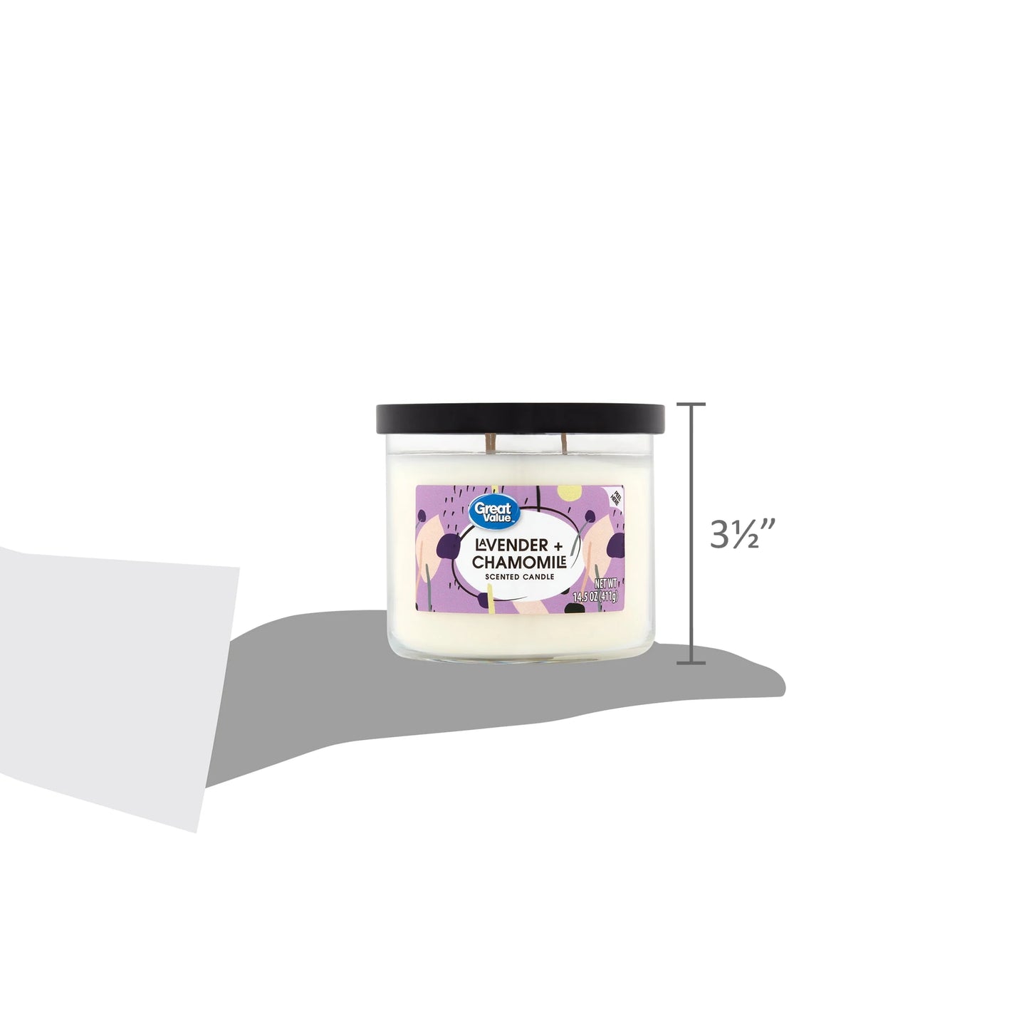 Great Value Lavender & Chamomile Scented Candle, 14 oz