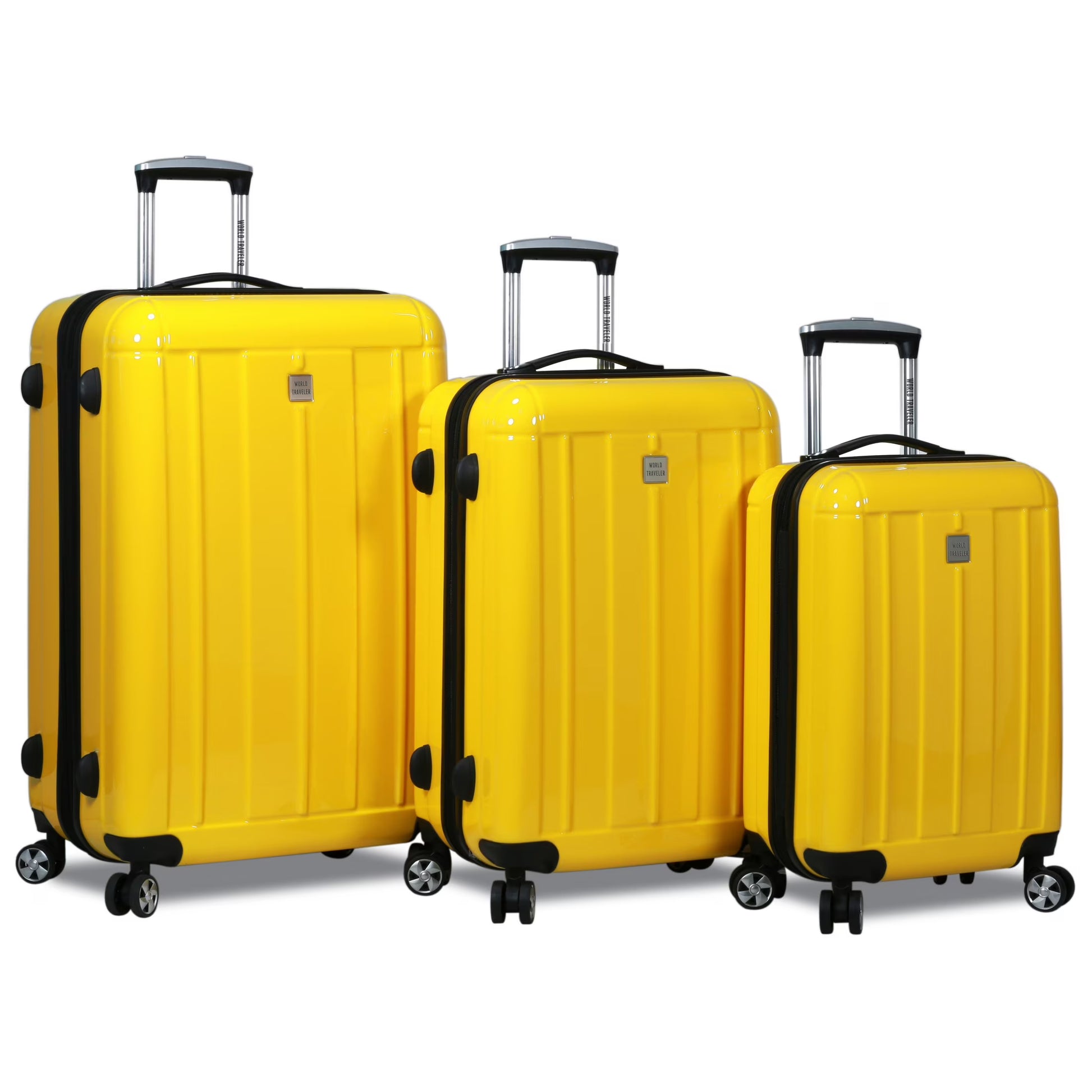 World Traveler Contour Hardside 3-Piece Spinner Luggage Set - Yellow