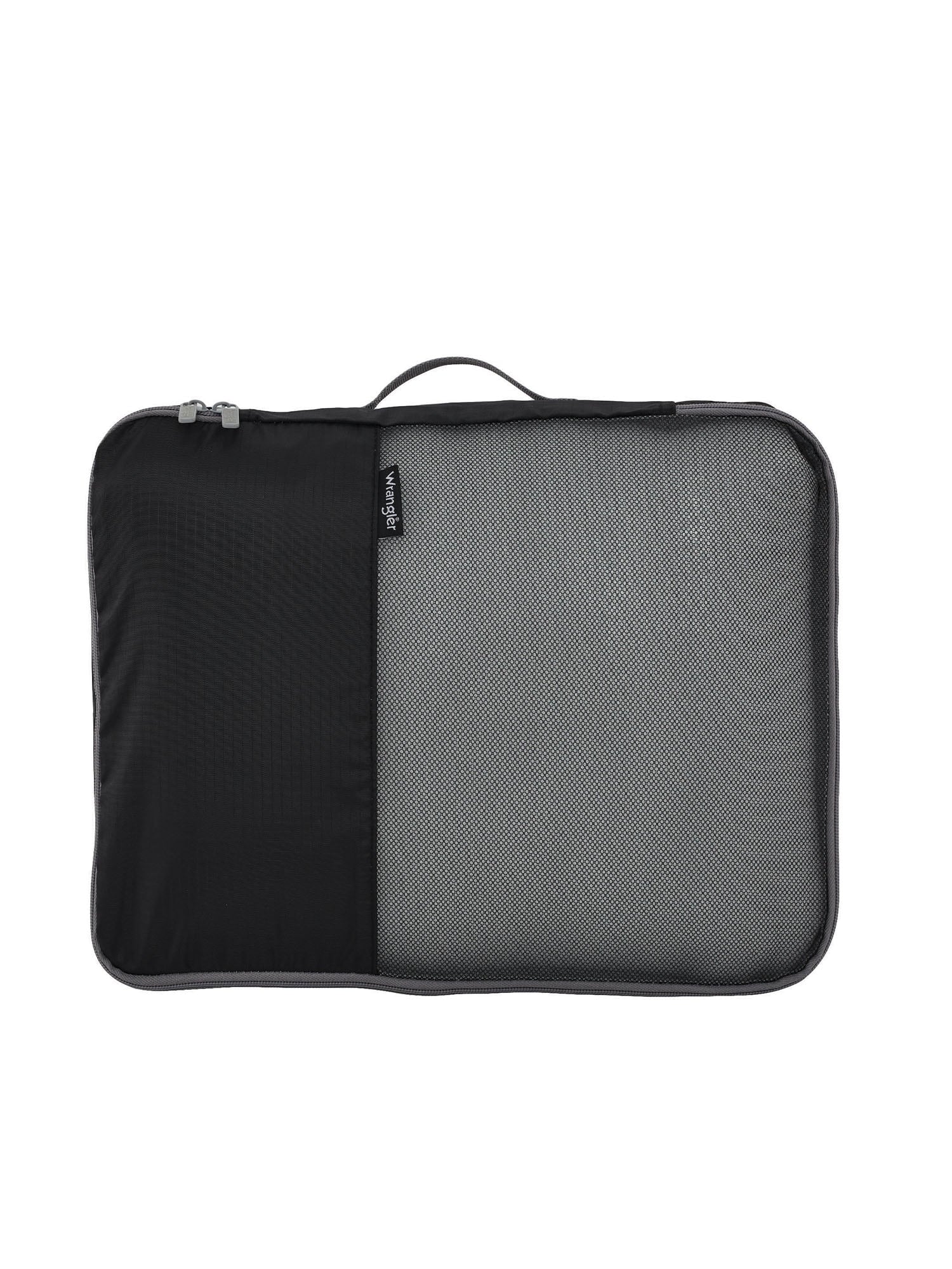 Wrangler 4-Piece 8-Wheel Expandable Hard Side Trunk-Style Luggage Set - Black
