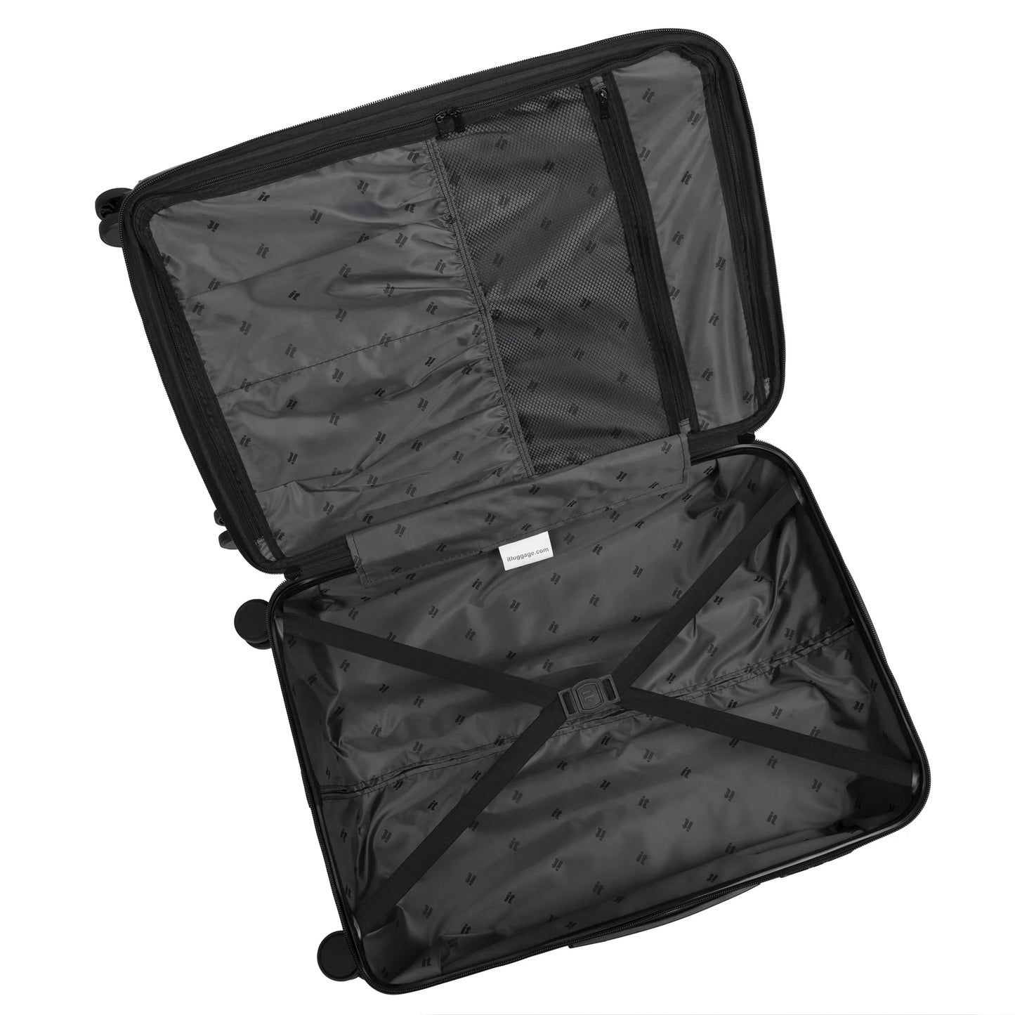 it luggage Legion 28" Hardside Checked 8 Wheel Expandable Spinner Luggage, No TSA Lock, Asphalt Black