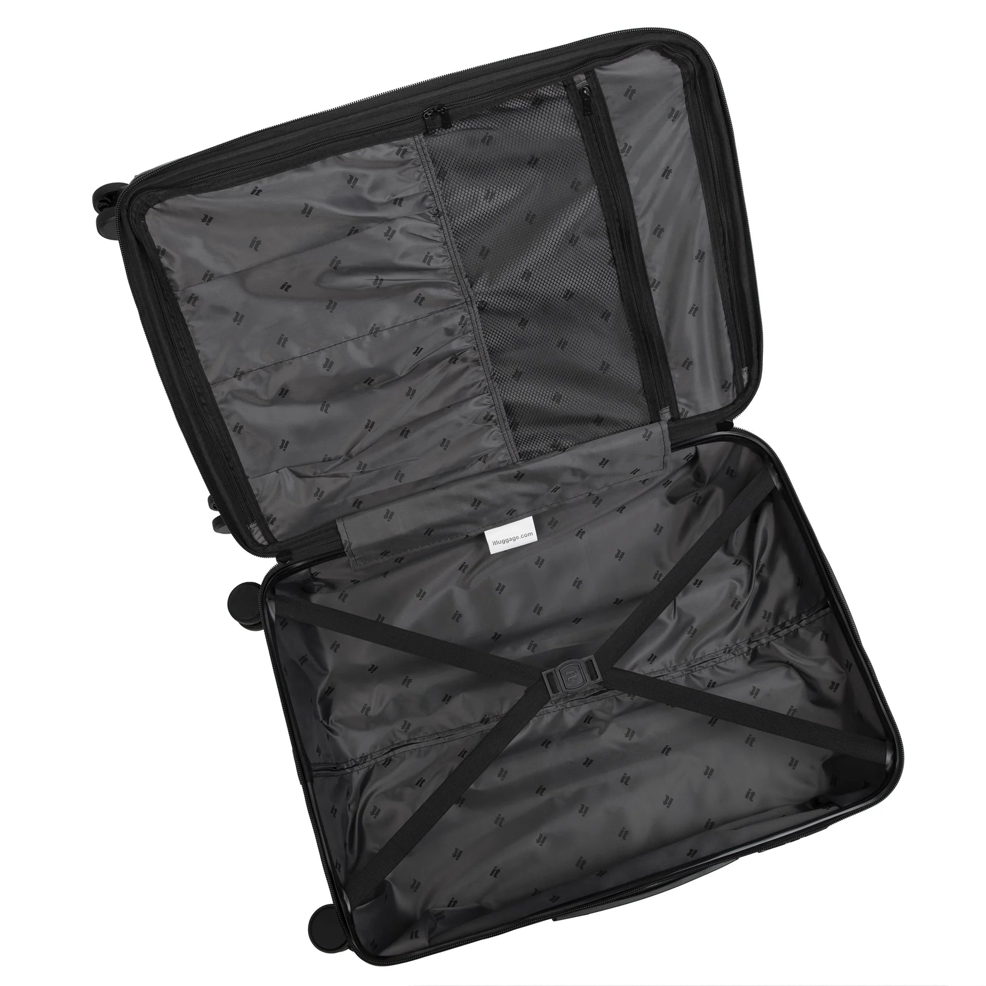 it luggage Legion 28" Hardside Checked 8 Wheel Expandable Spinner Luggage, No TSA Lock, Asphalt Black