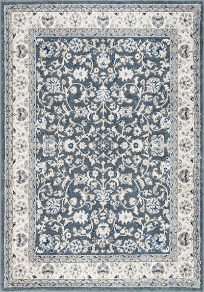 Madison Traditional 8' x 10' Gray Polypropylene Indoor Area Rug