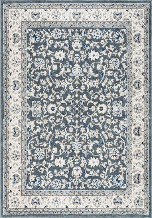 Madison Traditional 8' x 10' Gray Polypropylene Indoor Area Rug