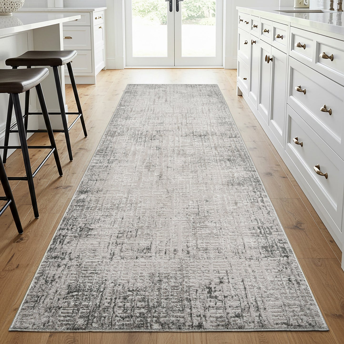 Divina Area Rug, Aloma Cream & Gray, Runner, 2'6' x 7'